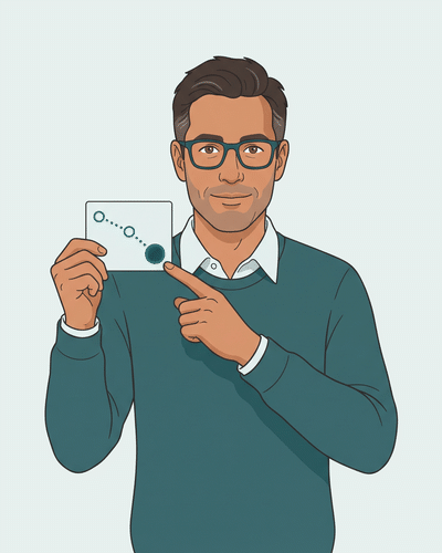 Reed, PM Career Desk's AI career analyst (illustration)